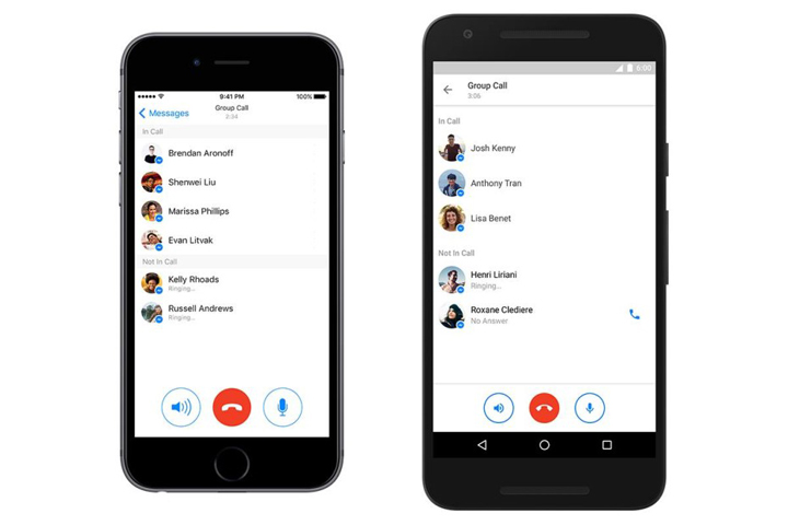 Facebook Messenger добавил функцию групповых звонков