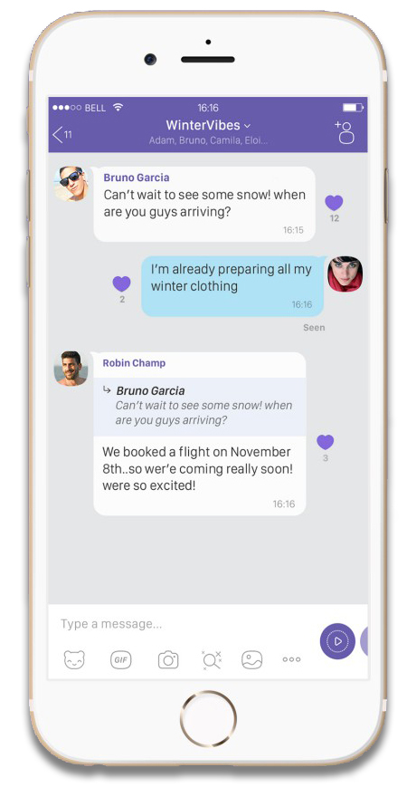 Viber отвечать на конкретные сообщения в разговоре